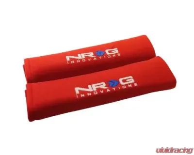 NRG Seat Belt Pads 2.7" Wide X 11" - Red 2Piece Short - SBP-27RD