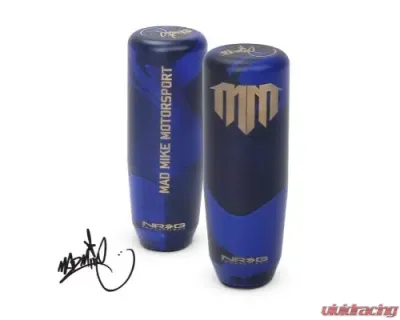 NRG Mad Mike Signature Short Shifter Blue Camo Heavy Weight Universal - SK-450CM-MM