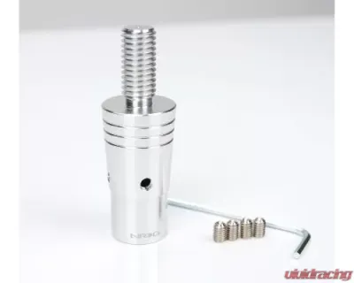 NRG 14MM Euro Aluminum Adapter W/ M10X1.5 Thread Pitch Silver - SKA-014SL