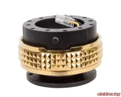 NRG Quick Release Kit - Black Body - Chrome Gold Pyramid Ring - SRK-210BK/CG