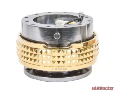 NRG Quick Release Kit - Gunmetal Body - Chrome Gold Pyramid Ring - SRK-210GM/CG