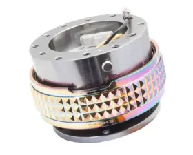 NRG Quick Release Kit - Gunmetal Body - Neochrome Pyramid Ring