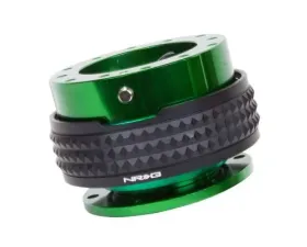 NRG Quick Release Kit - Green Body - Black Pyramid Ring