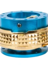 NRG Quick Release Kit - New Blue Body - Chrome Gold Pyramid Ring                                     - SRK-210NB/CG - Image 2