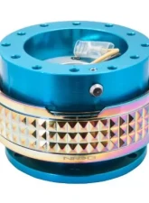 NRG Quick Release Kit - New Blue Body - Neochrome Pyramid Ring                                     - SRK-210NB/MC - Image 2