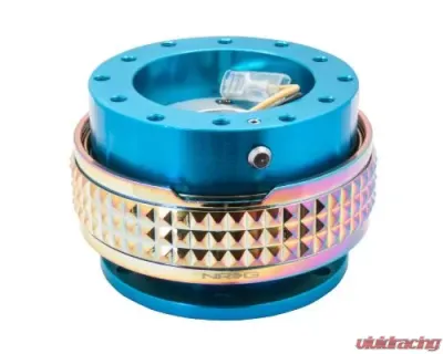 NRG Quick Release Kit - New Blue Body - Neochrome Pyramid Ring - SRK-210NB/MC