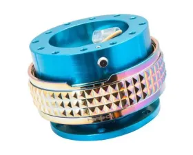 NRG Quick Release Kit - New Blue Body - Neochrome Pyramid Ring