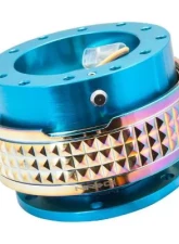 NRG Quick Release Kit - New Blue Body - Neochrome Pyramid Ring                                     - SRK-210NB/MC - Image 2