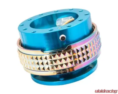 NRG Quick Release Kit - New Blue Body - Neochrome Pyramid Ring - SRK-210NB/MC