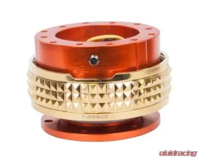 NRG Quick Release Kit - Orange Body - Chrome Gold Pyramid Ring - SRK-210OR/CG