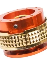 NRG Quick Release Kit - Orange Body - Chrome Gold Pyramid Ring                                     - SRK-210OR/CG - Image 2