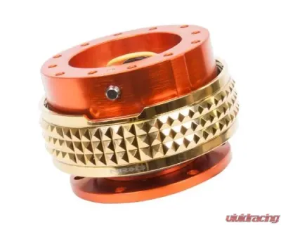 NRG Quick Release Kit - Orange Body - Chrome Gold Pyramid Ring - SRK-210OR/CG