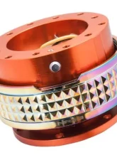 NRG Quick Release Kit - Orange Body - Neochrome Pyramid Ring                                     - SRK-210OR/MC - Image 2