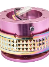 NRG Quick Release Kit - Pink Body - Neochrome Pyramid Ring                                     - SRK-210PK/MC - Image 2