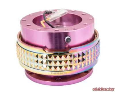 NRG Quick Release Kit - Pink Body - Neochrome Pyramid Ring - SRK-210PK/MC