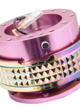 NRG Quick Release Kit - Pink Body - Neochrome Pyramid Ring                                     - SRK-210PK/MC - Image 2
