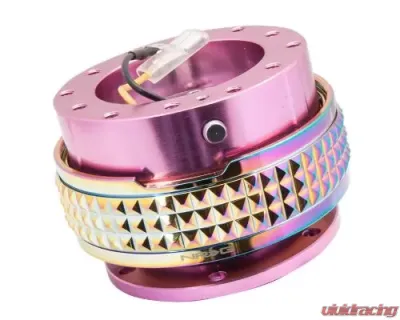 NRG Quick Release Kit - Pink Body - Neochrome Pyramid Ring - SRK-210PK/MC