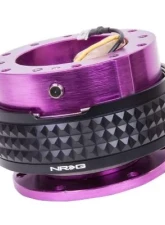 NRG Quick Release Kit - Purple Body - Black Pyramid Ring                                     - SRK-210PP/BK - Image 2