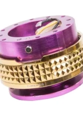 NRG Quick Release Kit - Purple Body - Chrome Gold Pyramid Ring                                     - SRK-210PP/CG - Image 2