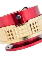 NRG Quick Release Kit - Red Body - Chrome Gold Pyramid Ring                                     - SRK-210RD/CG - Image 2