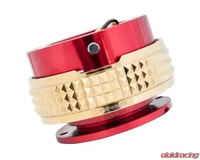 NRG Quick Release Kit - Red Body - Chrome Gold Pyramid Ring - SRK-210RD/CG