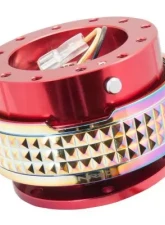NRG Quick Release Kit - Red Body - Neochrome Pyramid Ring                                     - SRK-210RD/MC - Image 2