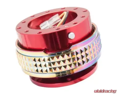 NRG Quick Release Kit - Red Body - Neochrome Pyramid Ring - SRK-210RD/MC