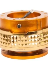 NRG Quick Release Kit - Rose Gold Body - Chrome Gold Pyramid Ring                                     - SRK-210RG/CG - Image 2