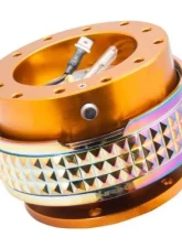 NRG Quick Release Kit - Rose Gold Body - Neochrome Pyramid Ring                                     - SRK-210RG/MC - Image 2