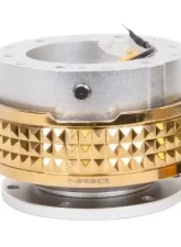 NRG Quick Release Kit - Silver Body - Chrome Gold Pyramid Ring                                     - SRK-210SL/CG - Image 2