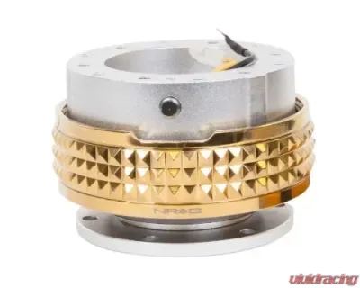 NRG Quick Release Kit - Silver Body - Chrome Gold Pyramid Ring - SRK-210SL/CG