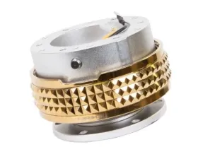 NRG Quick Release Kit - Silver Body - Chrome Gold Pyramid Ring