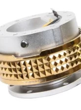 NRG Quick Release Kit - Silver Body - Chrome Gold Pyramid Ring                                     - SRK-210SL/CG - Image 2