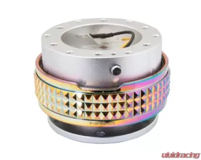 NRG Quick Release Kit - Silver Body - Neochrome Pyramid Ring - SRK-210SL/MC