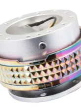 NRG Quick Release Kit - Silver Body - Neochrome Pyramid Ring                                     - SRK-210SL/MC - Image 2