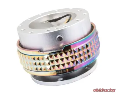 NRG Quick Release Kit - Silver Body - Neochrome Pyramid Ring - SRK-210SL/MC