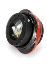 NRG Quick Release Kit - Black Body - Carbon Fiber Red Ring                                     - SRK-220BK-CF/RD - Image 3