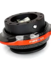 NRG Quick Release Kit - Black Body - Carbon Fiber Red Ring                                     - SRK-220BK-CF/RD - Image 4