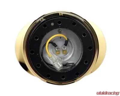 NRG Quick Release Kit - Black Body - Shinny Chrome Gold Oval Ring - SRK-220BK/CG