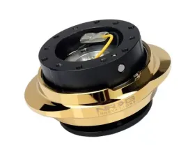 NRG Quick Release Kit - Black Body - Shinny Chrome Gold Oval Ring
