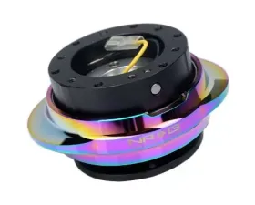 NRG Quick Release Kit - Black Body - Shinny Multicolor Oval Ring