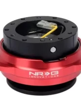 NRG Quick Release Kit - Black Body - Shinny Red Oval Ring                                     - SRK-220BK/RD - Image 2