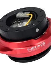 NRG Quick Release Kit - Black Body - Shinny Red Oval Ring                                     - SRK-220BK/RD - Image 3