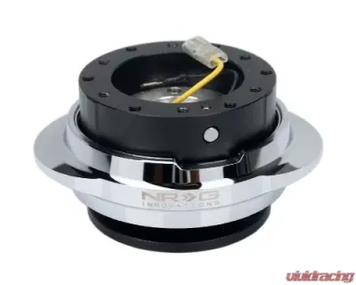 NRG Quick Release Kit - Black Body - Shinny Silver Oval Ring - SRK-220BK/SL