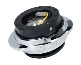 NRG Quick Release Kit - Black Body - Shinny Silver Oval Ring