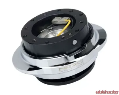 NRG Quick Release Kit - Black Body - Shinny Silver Oval Ring - SRK-220BK/SL