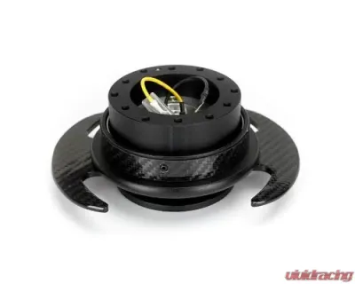 NRG Quick Release Kit - Black Body-Carbon Figer Trim Ring W- Carbon Fiber Handles - SRK-650CF-1