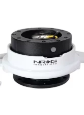 NRG Quick Release Kit - Black Body - White Ring W- Handles                                     - SRK-700BK/WT - Image 2
