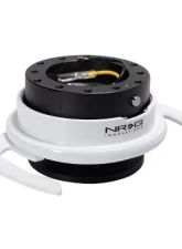 NRG Quick Release Kit - Black Body - White Ring W- Handles                                     - SRK-700BK/WT - Image 4