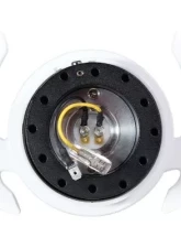 NRG Quick Release Kit - Black Body - White Ring W- Handles                                     - SRK-700BK/WT - Image 3